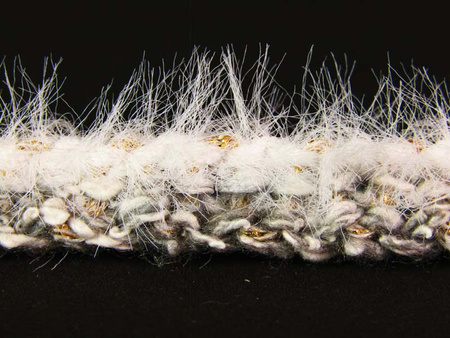 Taśma 12mm ozdobna "CHANEL" popiel