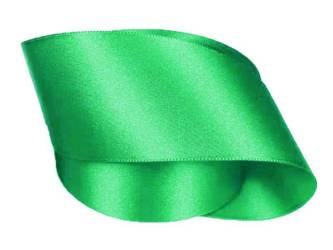 Wstążka 50mm atłas żywozielona