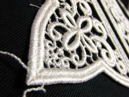 Kołnierzyk damski gipiura biały