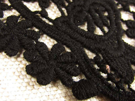 Kołnierzyk damski gipiura czarny