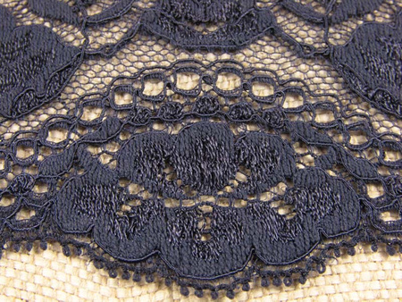 Wstawka 15cm elastyczna granat jasny