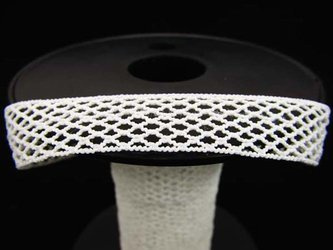 Taśma 15mm elastyczna SIATKA biała
