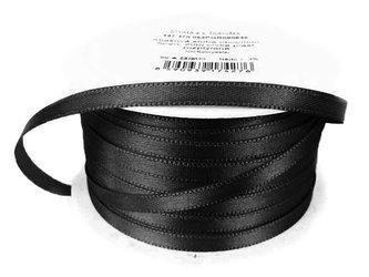 Wstążka 5mm atłas czarna