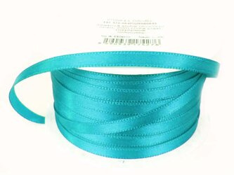 Wstążka 5mm atłas turkus