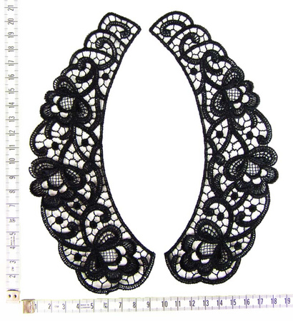 Kołnierzyk damski gipiura czarny