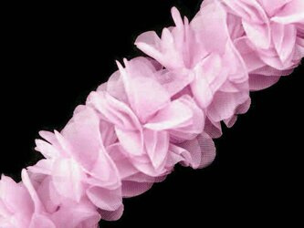 Taśma 6cm ozdobna KWIAT 3D fiołek