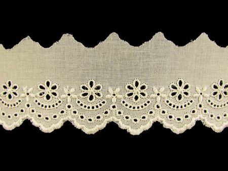 Koronka 5,5cm haft angielski natural