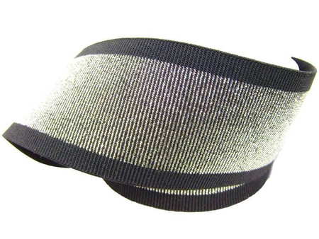 Guma 50mm tkana lurex czarno_srebrna