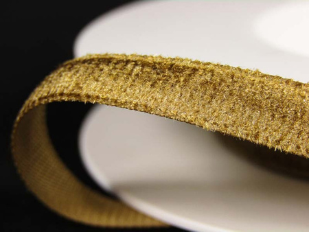 Aksamitka 9mm złoty beż