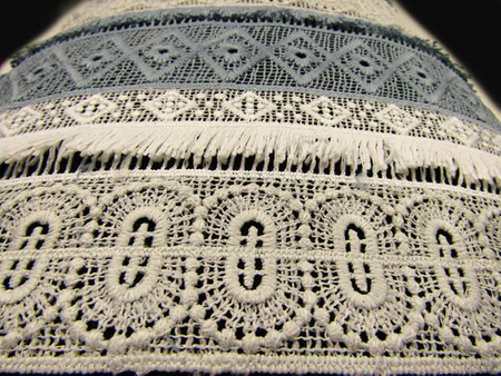 Koronka gipiurowa niebieska