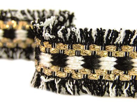 Taśma 2,2cm ozdobna "CHANEL" melanż