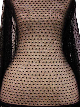 Tiul 150cm miękki KROPKA czarny