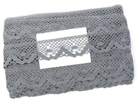 Koronka 4cm bawełniana popiel