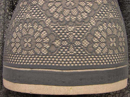 Koronka 140cm stabilna poliester popiel