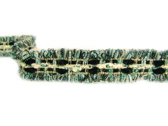 Taśma 2cm ozdobna "CHANEL" zielona