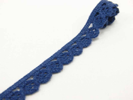 Koronka 0,9cm bawełniana jasny granat