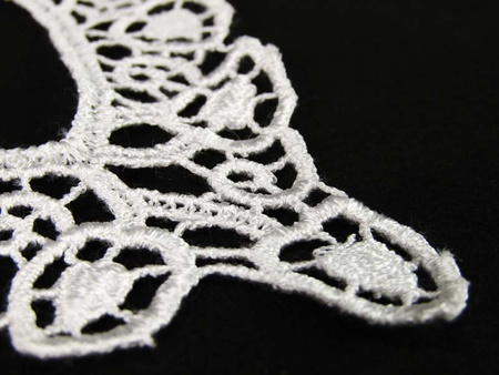 Kołnierzyk damski gipiura biały