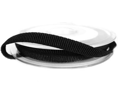 Taśma 8mm elastyczna ryps czarna
