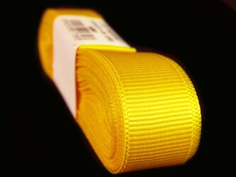 Taśma 15mm ryps poliester żółta