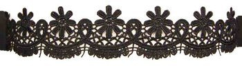 Koronka 5,5cm gipiurowa poly czarna