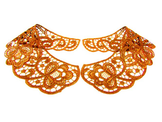 Kołnierzyk damski gipiura rdza