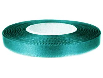 Wstążka 10mm atłas morski ciemny