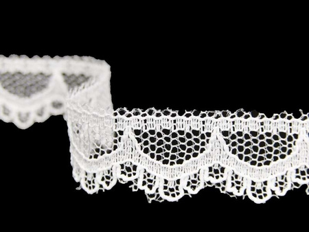 Koronka 1,1cm stabilna biała
