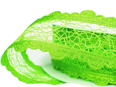 Wstążka 25mm PAJĘCZYNA pistacjowa