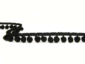 Taśma 1,8cm POMPONIK poliester czarna