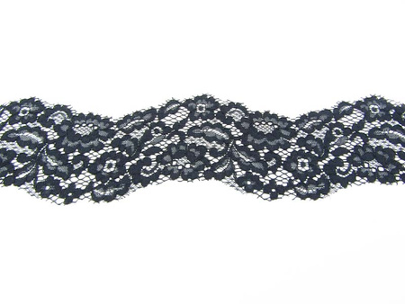 Koronka 10cm stabilna czarna