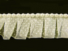 Taśma 2cm falbana organtyna & perła ecru