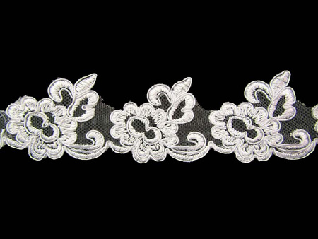 Koronka 4,5cm tiulowa biała