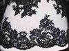 Koronka 140cm tiulowa haft koder czarna