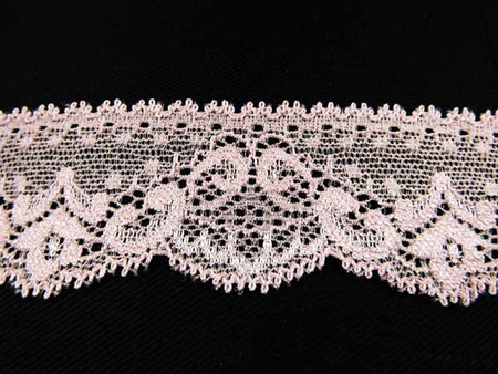 Koronka 3,5cm elastyczna antyczny róż