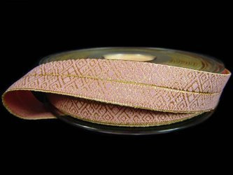 Lamówka 1,5cm elastyczna ŻAKARD róż