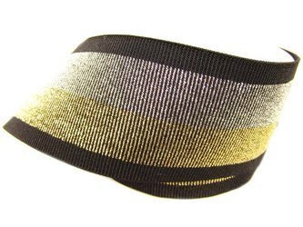Guma 50mm tkana lurex czarno_srebrno_złota