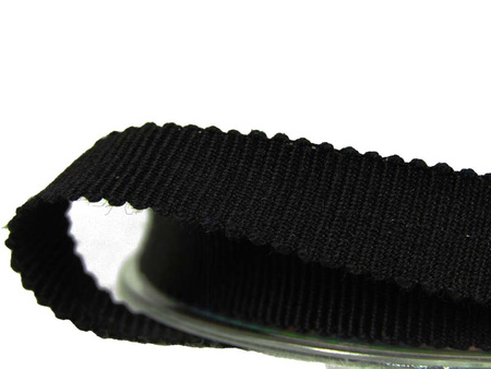 Taśma 10mm ryps bawełniana czarna