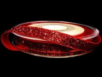 Aksamitka 10mm błyszcząca czerwona