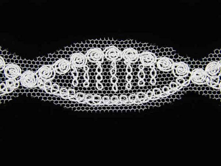 Wstawka 2cm tiulowa biała