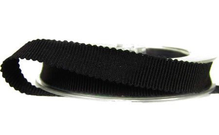 Taśma 10mm ryps bawełniana czarna