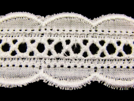 Wstawka 2,2cm haft angielski biała