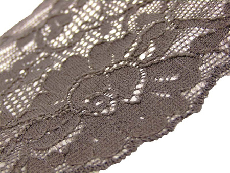 Koronka 12,5cm elastyczna brąz