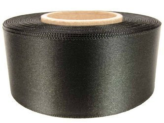 Wstążka 40mm atłas grafit