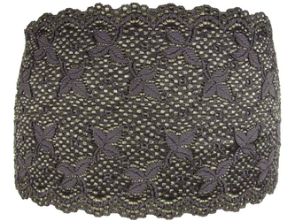 Wstawka 18cm elastyczna ciemny popiel
