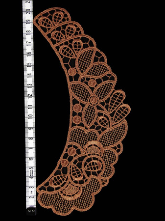 Kołnierzyk damski gipiura brąz