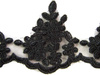 Koronka 8,5cm organtyna czarna