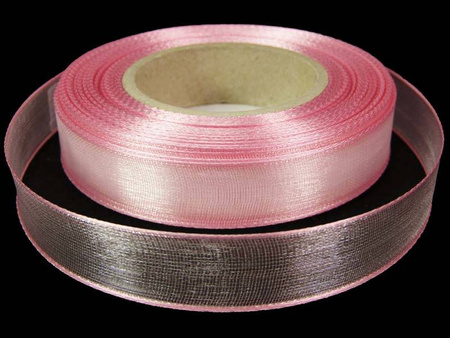 Wstążka 15mm organtyna róż