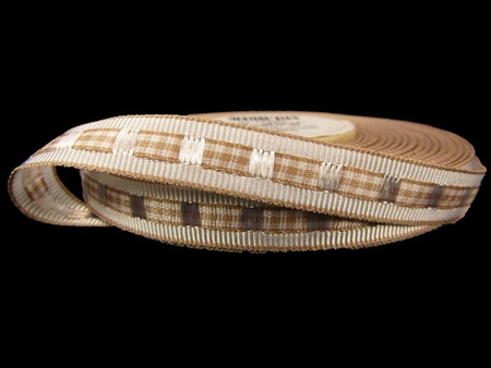 Wstążka 12mm ryps PEPITO jasny beż