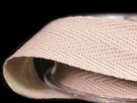 Taśma 20mm bawełniana jodełka beżowa