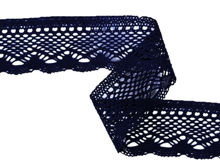 Koronka 5,5cm bawełniana ciemny granat